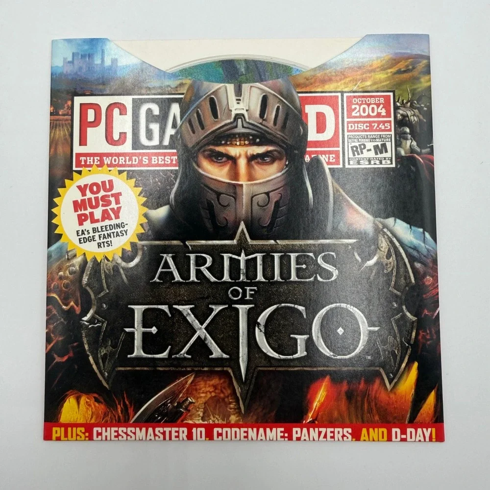 PC Gamer Demo Disc October 2004 Armies of Exigo Chessmaster 10 Retro PC Game CD